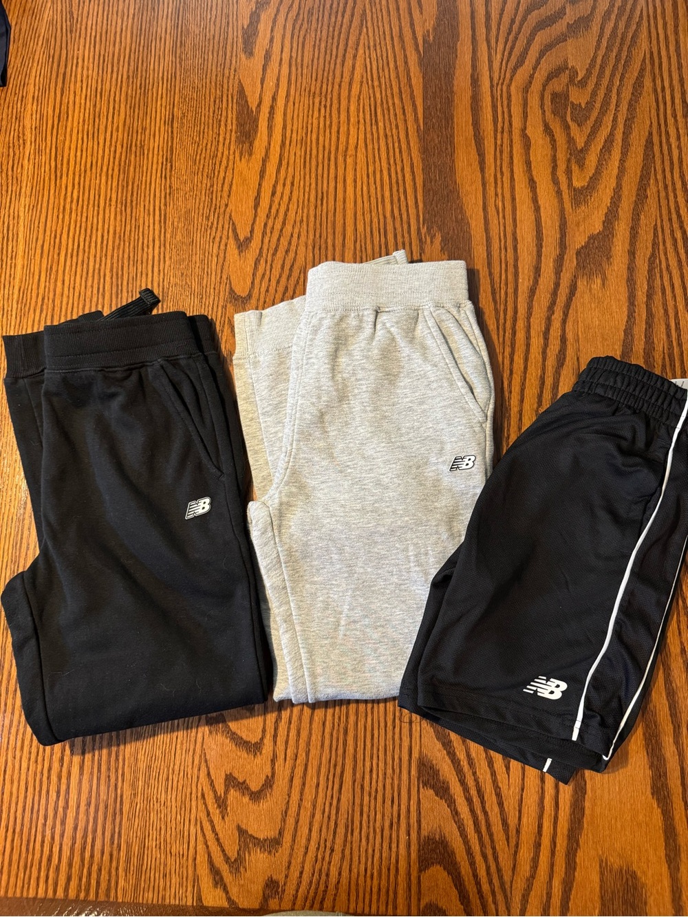 New Balance Kids' Black & Gray Athletic Bottoms - 2 pants, 1 shorts